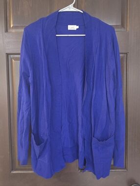 Cielo Open-Front Cardigan Sweater Blue Size 1XL